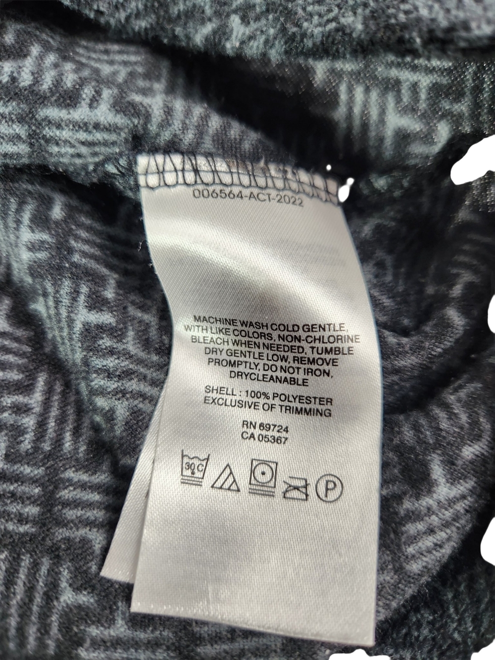 Columbia Women's Medium Gray Black Print Fleece 1/2 Zip Pullover Jacket M - Picture 12 of 14
